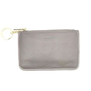 IXYVIA RFID Blocking secure Leather Zip Coin Purse